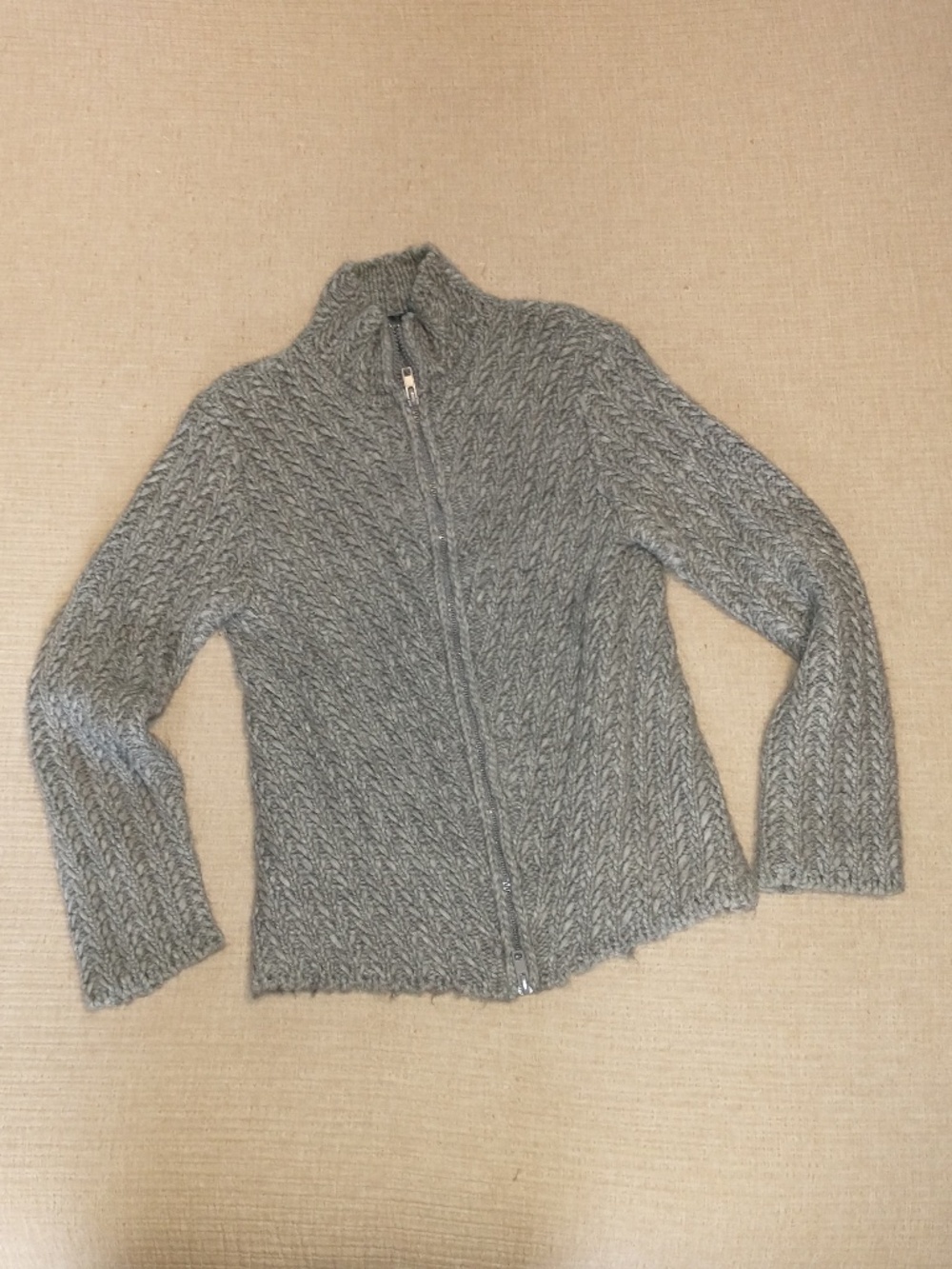 Alessandro Dell'Acqua Full Zip Wool-Blend Cardigan Sweater